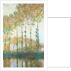 Poplars on the banks of the Epte, Autumn, 1891 by Claude Monet