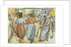 The Round, c.1884 by Camille Pissarro