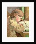 Paul Writing, c.1894 by Camille Pissarro