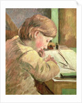 Paul Writing, c.1894 by Camille Pissarro