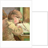 Paul Writing, c.1894 by Camille Pissarro