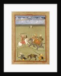 A Prince Fighting his Enemies on an Elephant, c.1710 by Indian School