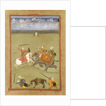 A Prince Fighting his Enemies on an Elephant, c.1710 by Indian School