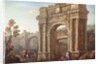 Peasants Near the Arch of Sergius at Poia by Charles Louis Clerisseau