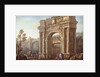 Peasants Near the Arch of Sergius at Poia by Charles Louis Clerisseau