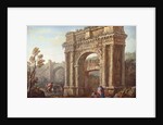 Peasants Near the Arch of Sergius at Poia by Charles Louis Clerisseau