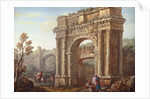 Peasants Near the Arch of Sergius at Poia by Charles Louis Clerisseau