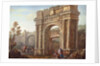 Peasants Near the Arch of Sergius at Poia by Charles Louis Clerisseau