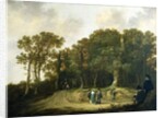 A Wooded Landscape with the Artist Sketching by Aelbert Cuyp