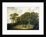 A Wooded Landscape with the Artist Sketching by Aelbert Cuyp