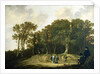 A Wooded Landscape with the Artist Sketching by Aelbert Cuyp