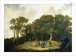 A Wooded Landscape with the Artist Sketching by Aelbert Cuyp