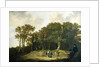 A Wooded Landscape with the Artist Sketching by Aelbert Cuyp