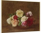 Roses in a bowl, 1884 by Ignace Henri Jean Fantin-Latour