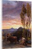Oxen Ploughing at Sunset by Samuel Palmer