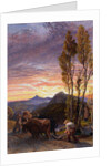 Oxen Ploughing at Sunset by Samuel Palmer