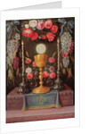 A Chalice with the Eucharist in a cartouche decorated with flowers and fruit, c.1664 by Jan van the Elder Kessel