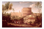 A View of the Colosseum with a Traveller, 1731 by Hendrik van Lint