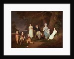 Group portrait of a Squire, his Wife and Children on the Edge of the New Forest, 1817 by W. Allison