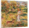 Landscape with the artist's wife and Zaza, c.1919 by Pierre Auguste Renoir