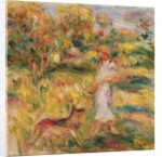 Landscape with the artist's wife and Zaza, c.1919 by Pierre Auguste Renoir