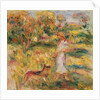 Landscape with the artist's wife and Zaza, c.1919 by Pierre Auguste Renoir