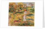 Landscape with the artist's wife and Zaza, c.1919 by Pierre Auguste Renoir