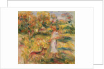 Landscape with the artist's wife and Zaza, c.1919 by Pierre Auguste Renoir