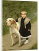 Young Child and a Big Dog by Luigi Toro