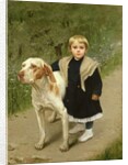 Young Child and a Big Dog by Luigi Toro