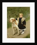 Young Child and a Big Dog by Luigi Toro