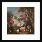 Fruit and Exotic Birds in a Landscape by Jean-Baptiste Monnoyer