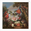 Fruit and Exotic Birds in a Landscape by Jean-Baptiste Monnoyer