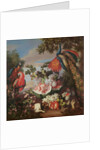 Fruit and Exotic Birds in a Landscape by Jean-Baptiste Monnoyer