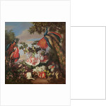 Fruit and Exotic Birds in a Landscape by Jean-Baptiste Monnoyer