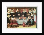 A Family Saying Grace Before the Meal, 1585 by Anthuenis Claeissins or Claeissens