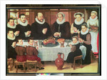 A Family Saying Grace Before the Meal, 1585 by Anthuenis Claeissins or Claeissens