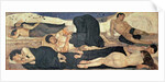 At night Group of naked sleepers, one of them in the midst of a nightmare, 1890 by Ferdinand Hodler