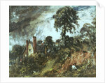Cottage among Trees with a Sandbank, c.1830-36 by John Constable