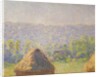 The Haystacks or, The End of the Summer, at Giverny, 1891 by Claude Monet