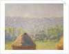 The Haystacks or, The End of the Summer, at Giverny, 1891 by Claude Monet