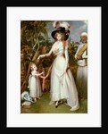 Mrs Graham of Kinross, her Daughter and a Jamadar, c.1786 by John Alefounder
