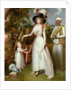 Mrs Graham of Kinross, her Daughter and a Jamadar, c.1786 by John Alefounder