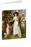 Mrs Graham of Kinross, her Daughter and a Jamadar, c.1786 by John Alefounder