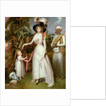 Mrs Graham of Kinross, her Daughter and a Jamadar, c.1786 by John Alefounder