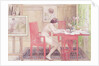 Model Writing Postcards, 1906 by Carl Larsson