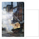 Steelworks at Chasse, Isere, 1917 by Francois Flameng