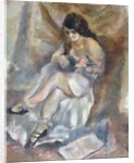 Woman with a mandolin by Jules Pascin