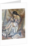 Woman with a mandolin by Jules Pascin