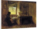 Interior of a farmhouse, Maine, 1865 by Eastman Johnson